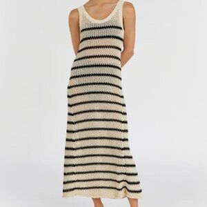 DISSH Margot wheat stripe knit midi dress